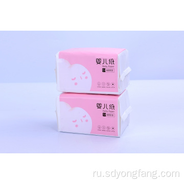 Санитарная бумага для лица Baby Tissue в розовой упаковке
